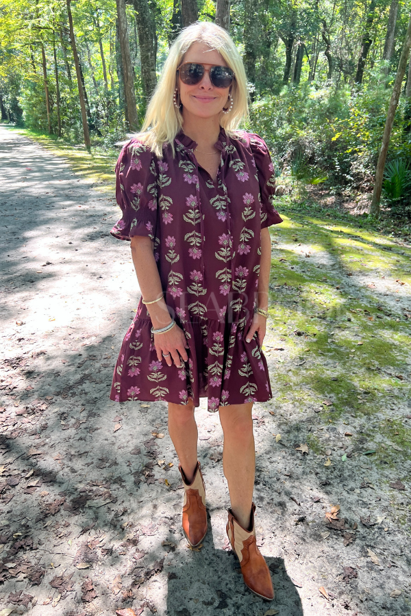 Johanna dress, burgundy