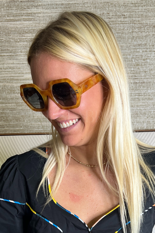 Joni Sunglasses, honey tort/green by I-SEA