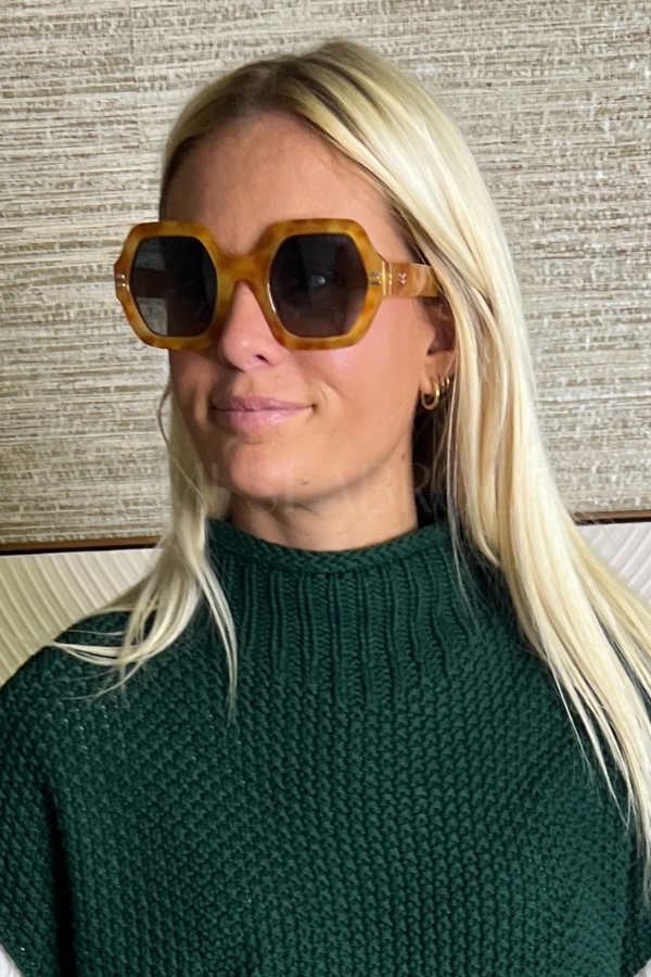 Joni Sunglasses, honey tort/green by I-SEA