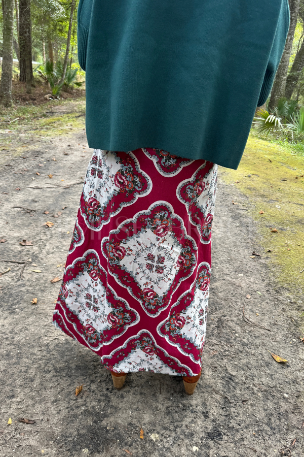 Juliet Ankle Skirt, Virelle Print by Cleobella