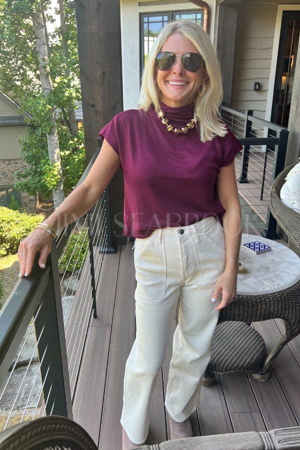 Kalei top, burgundy