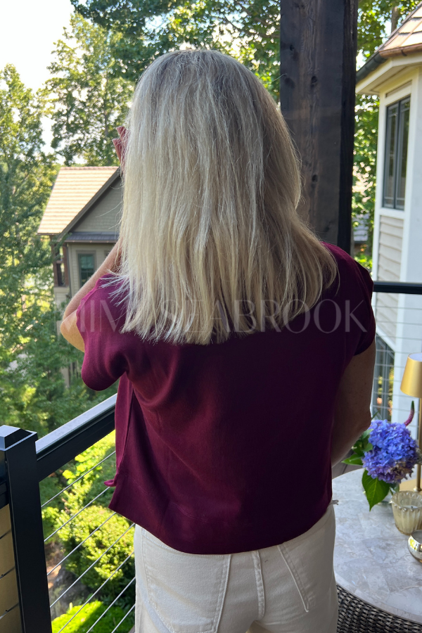 Kalei top, burgundy