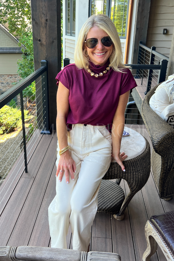 Kalei top, burgundy