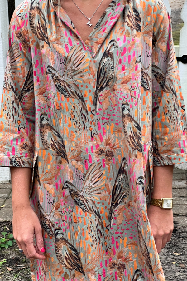 Kara Dress, wing print