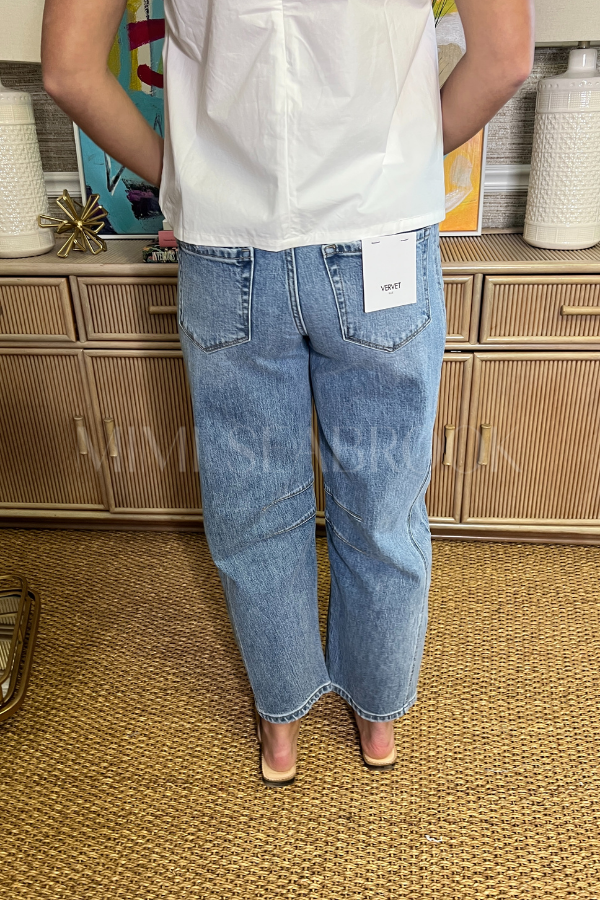 Kate high rise barrel jeans, medium