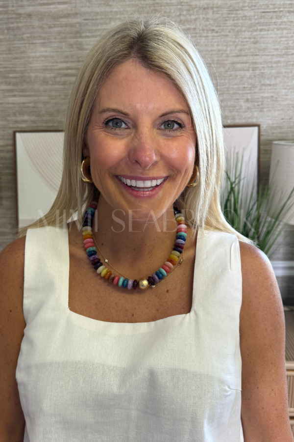 Kay necklace, dark multi