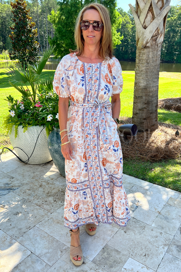 Kelsey Ankle Dress, Bellavista Print by Cleobella
