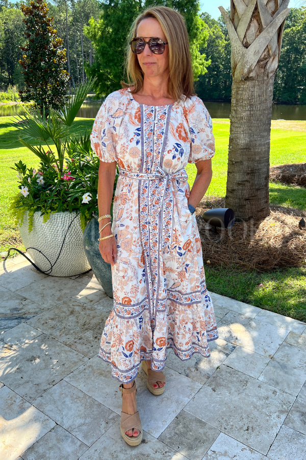 Kelsey Ankle Dress, Bellavista Print by Cleobella