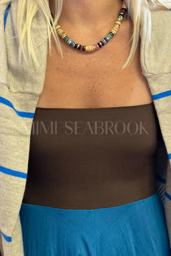 Kenia dress, brown blue