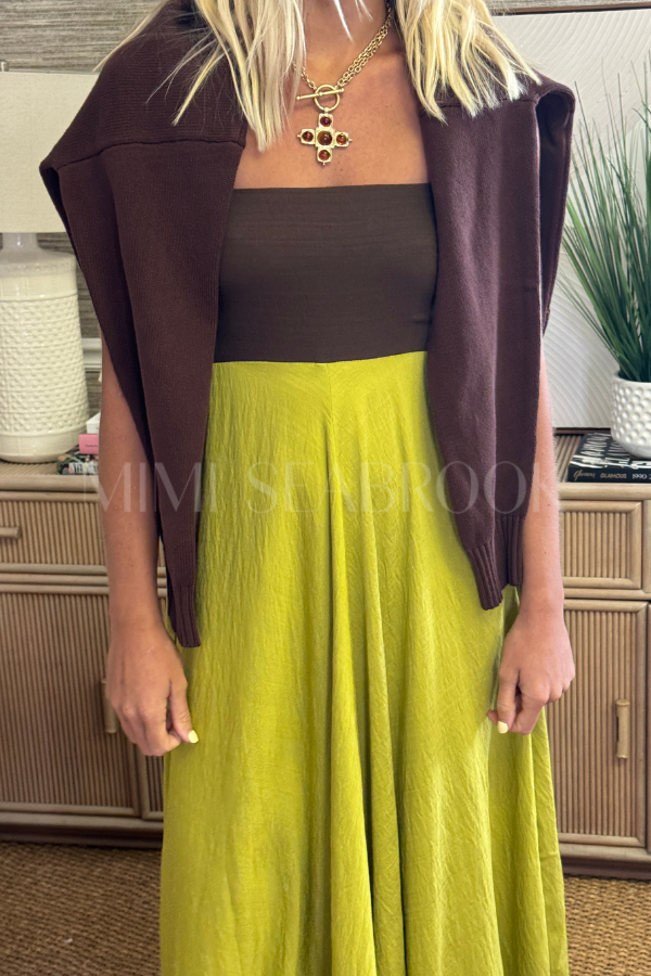 Kenia dress, brown lime