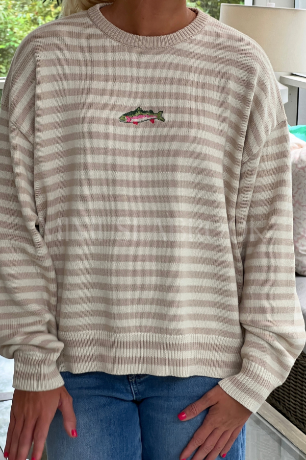 Kennelly sweater, taupe/sand