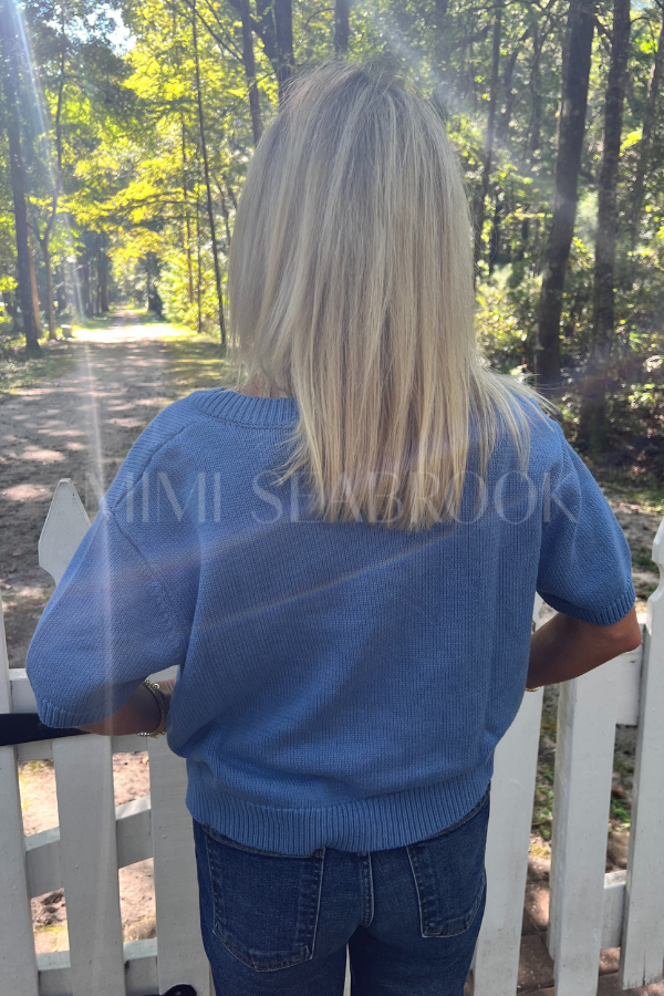 Kensley sweater, dusty blue