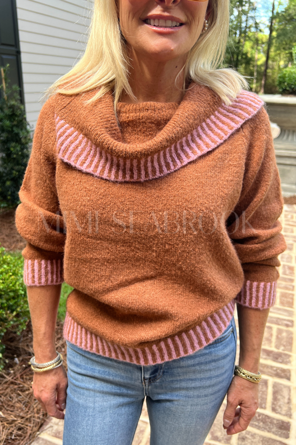 Kerley sweater, caramel pink
