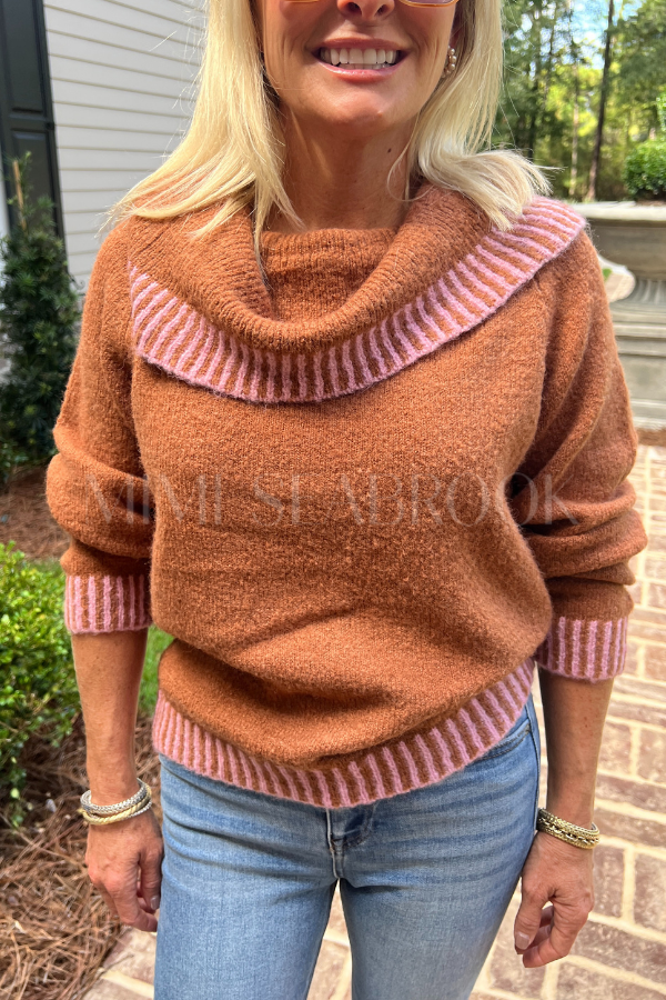 Kerley sweater, caramel pink