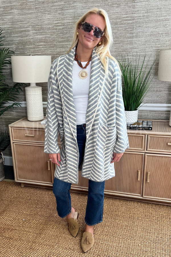 Kerry Cardigan Sweater, heather grey