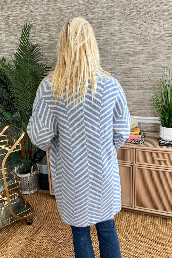 Kerry cardigan sweater, blue