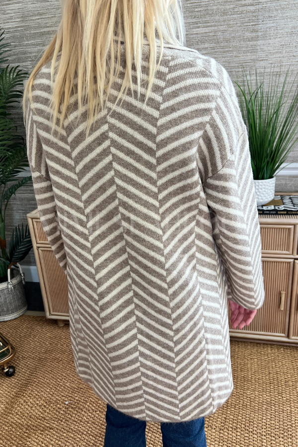 Kerry cardigan sweater, taupe
