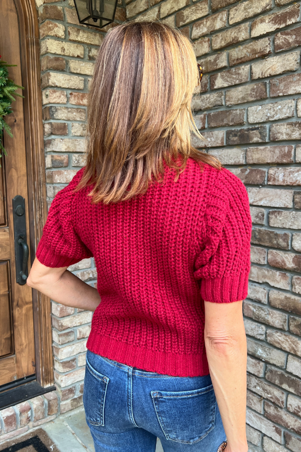 Kinsley sweater, red