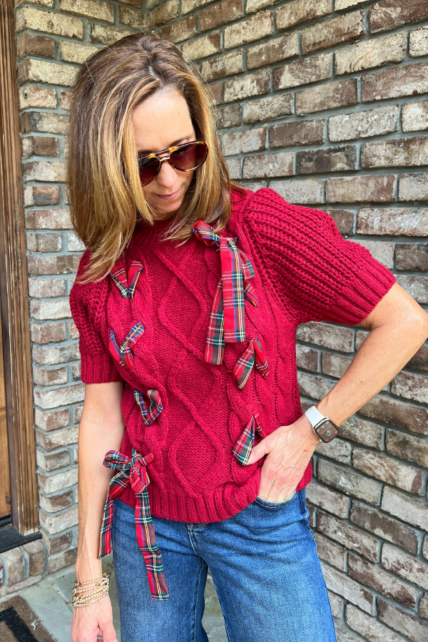 Kinsley sweater, red