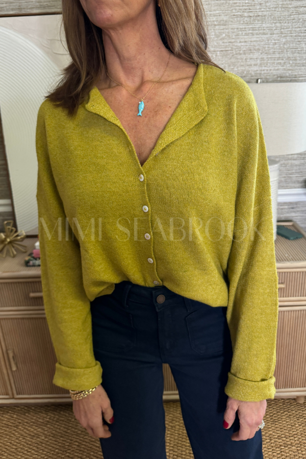 Krissee sweater, dijon yellow