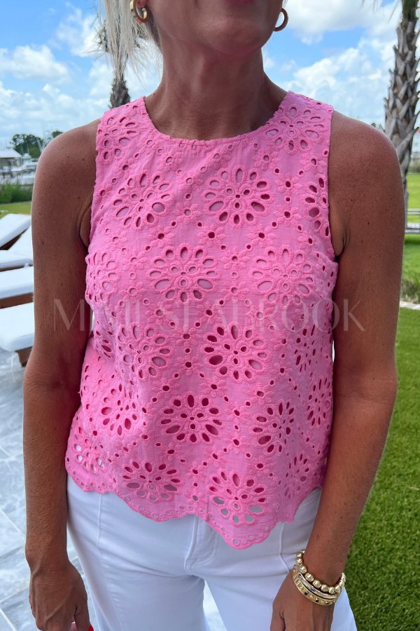 Landry top, hot pink