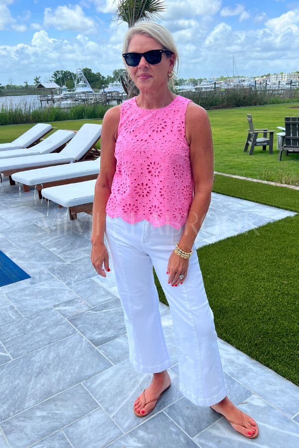 Landry top, hot pink