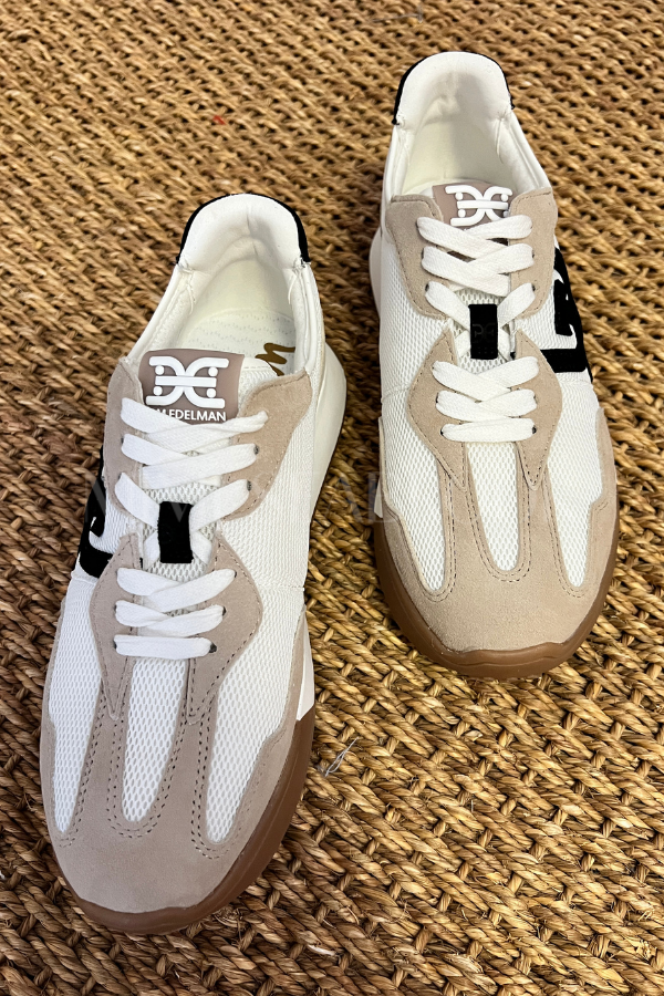 Langley sneakers, white/tan/black by Sam Edelman