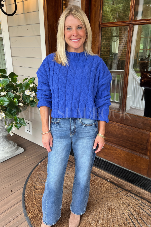Leavenworth sweater, cobalt