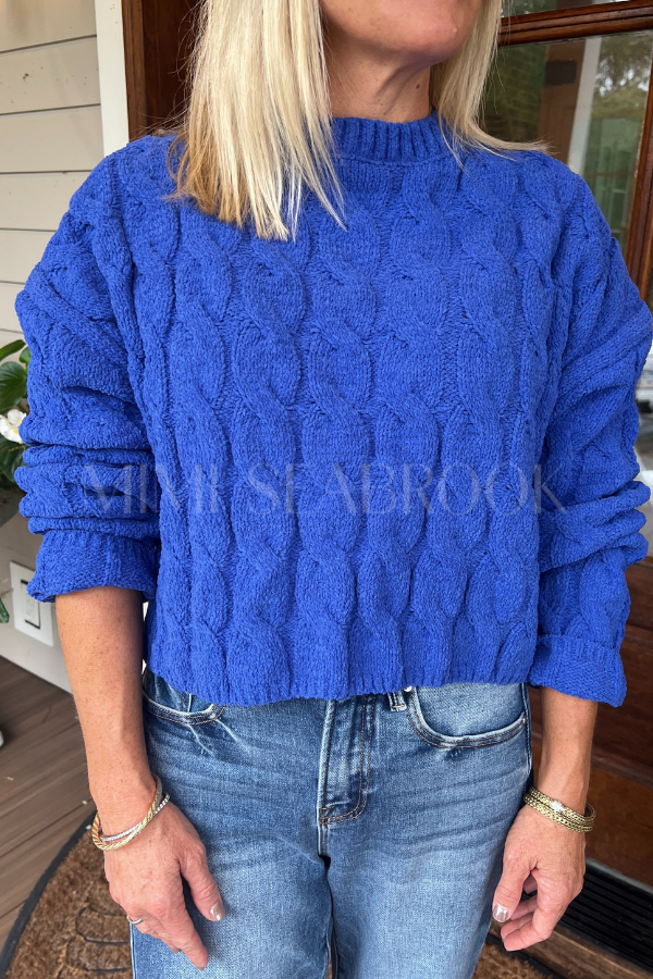 Leavenworth sweater, cobalt