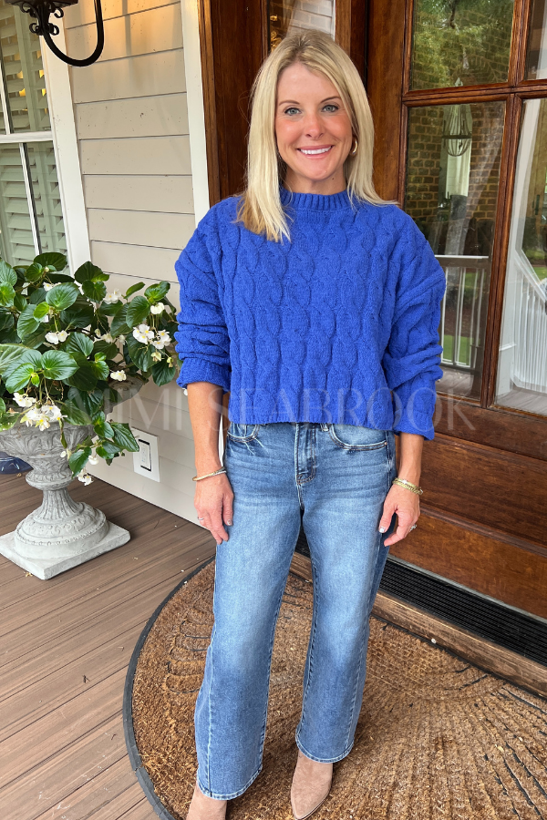 Leavenworth sweater, cobalt