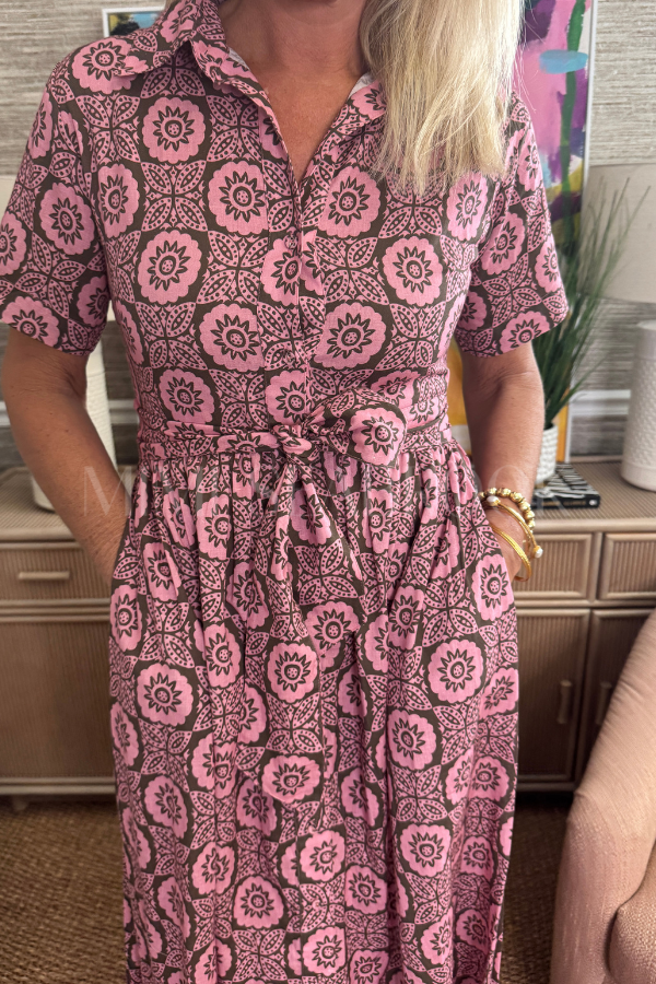 Leonora maxi dress, pink