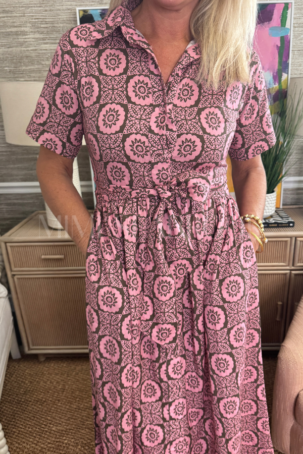 Leonora maxi dress, pink
