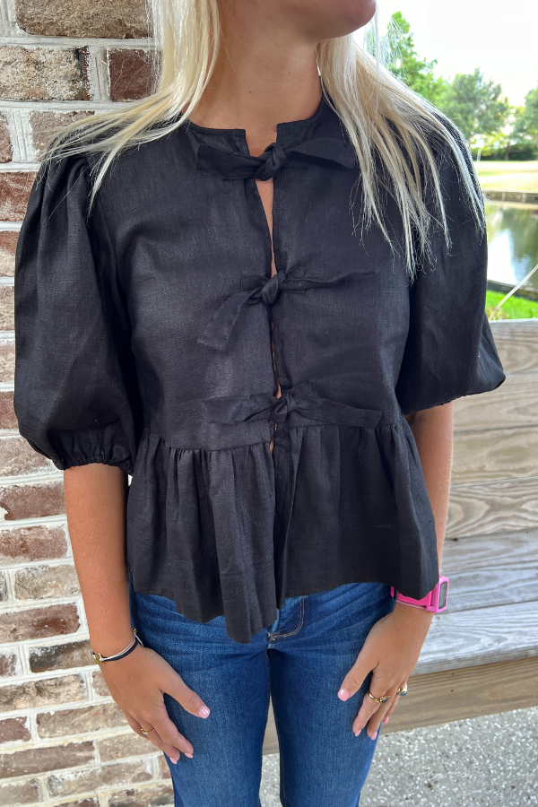 Liah top, black