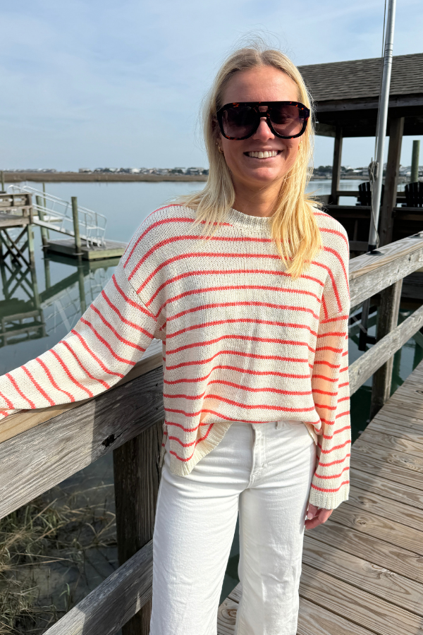 Linney sweater, melon cream