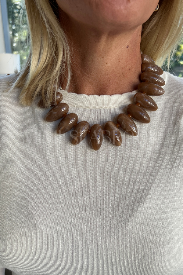 Liora necklace, taupe
