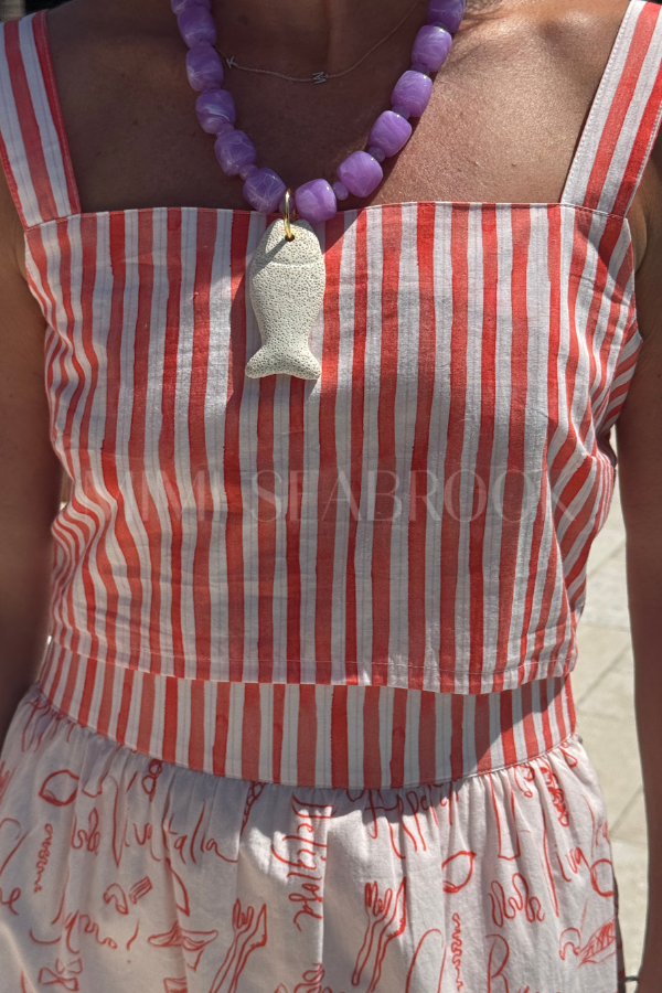 Locklin top, red stripe