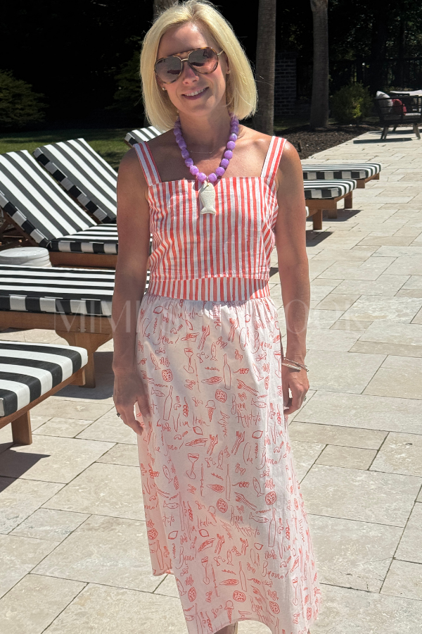 Locklin top, red stripe
