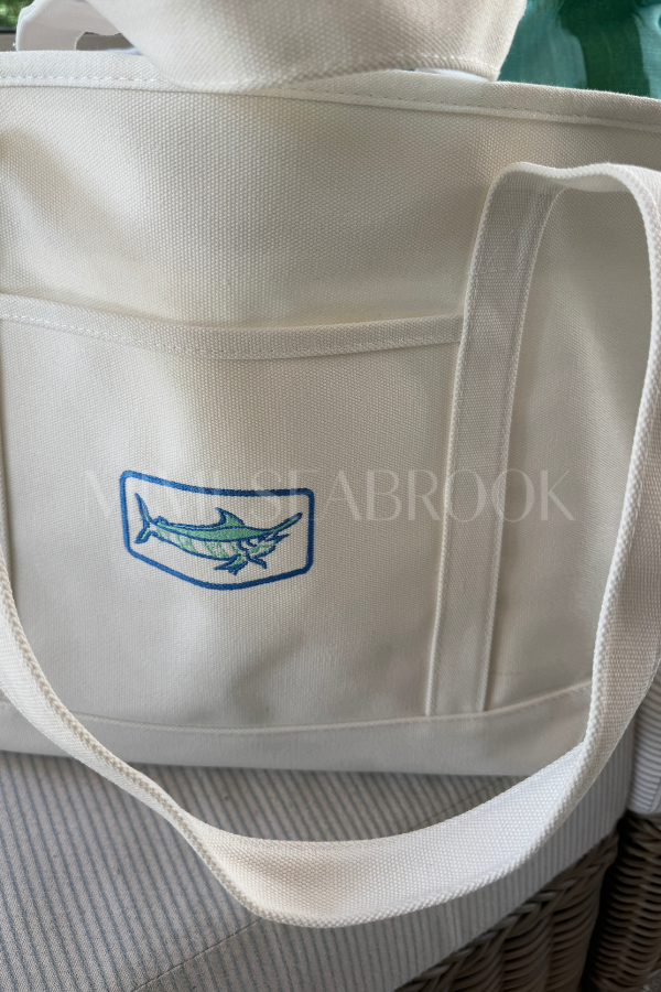 Lowcountry Tote Bag by Mimi Seabrook x King +Pitt, Marlin