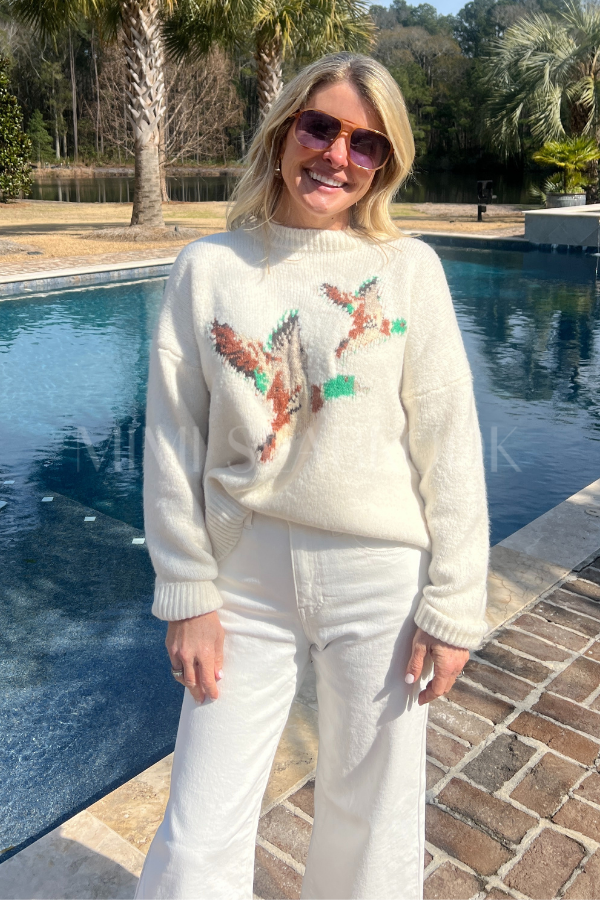 Mallard sweater, cream