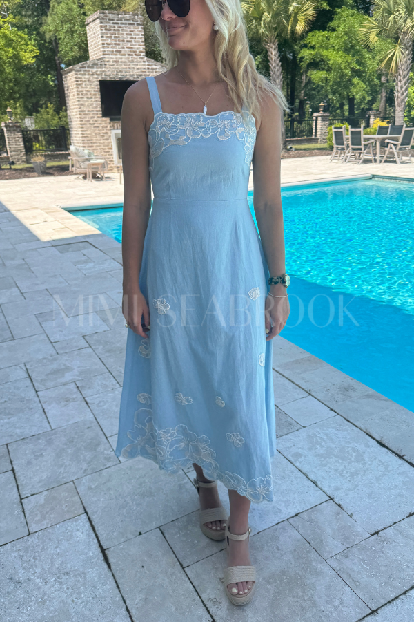 Marceline Midi Dress, Glacier Lake by Cleobella