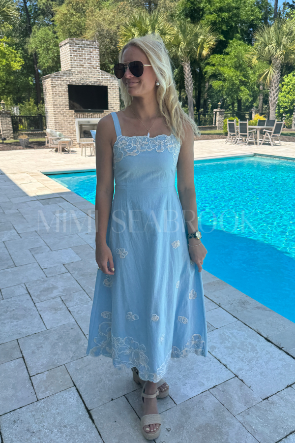 Marceline Midi Dress, Glacier Lake by Cleobella