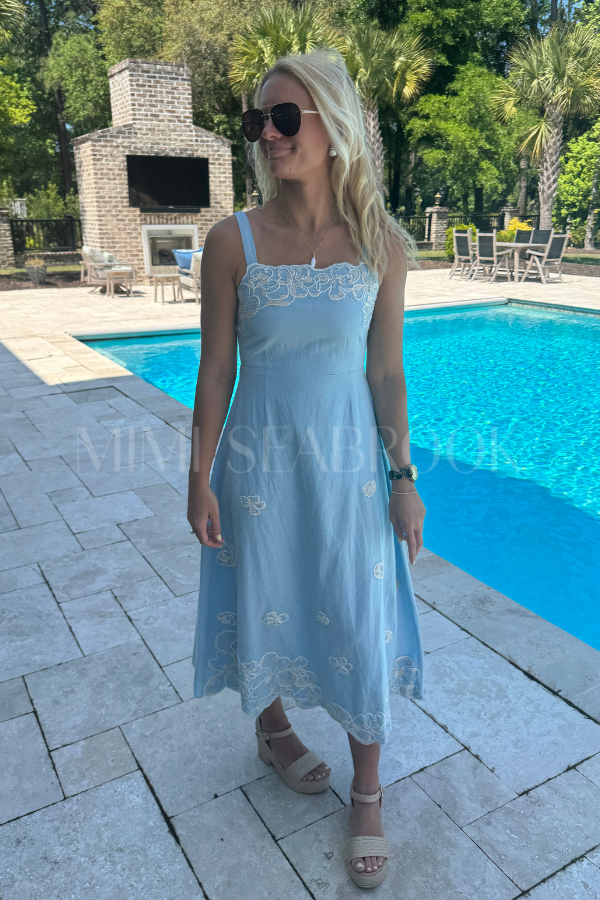 Marceline Midi Dress, Glacier Lake by Cleobella