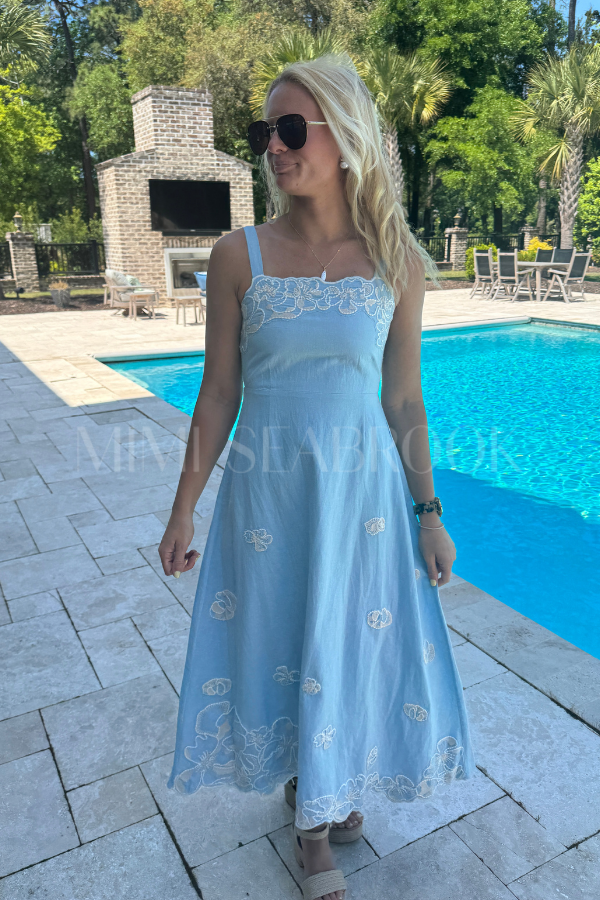 Marceline Midi Dress, Glacier Lake by Cleobella