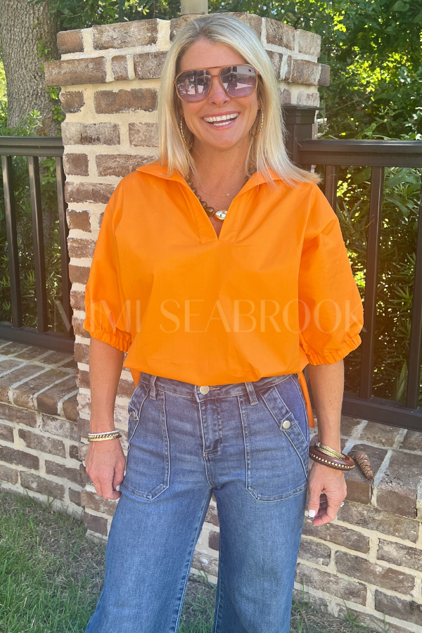 Margo top, orange