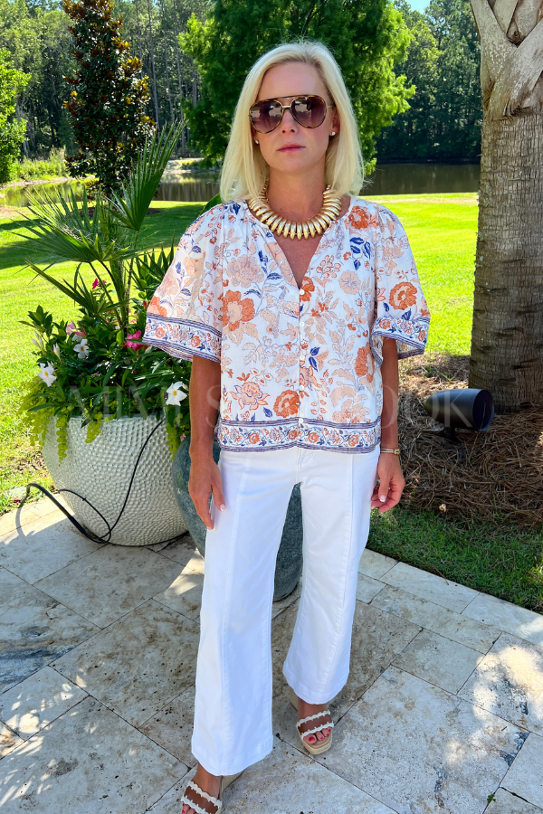 Marin Blouse, Bellavista Print by Cleobella