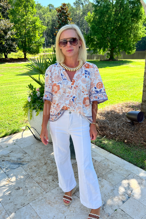 Marin Blouse, Bellavista Print by Cleobella