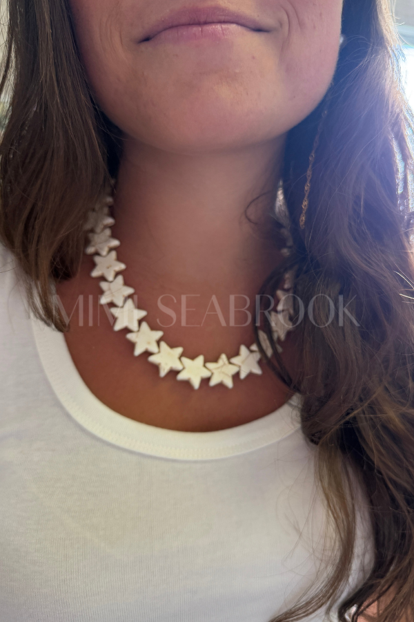 Marine Sea Star Necklace, coconut