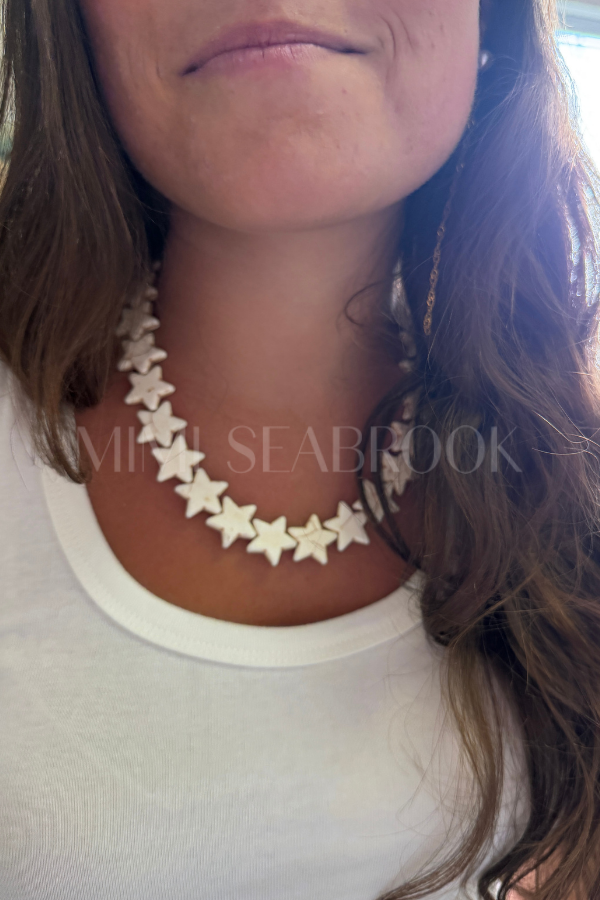 Marine Sea Star Necklace, coconut