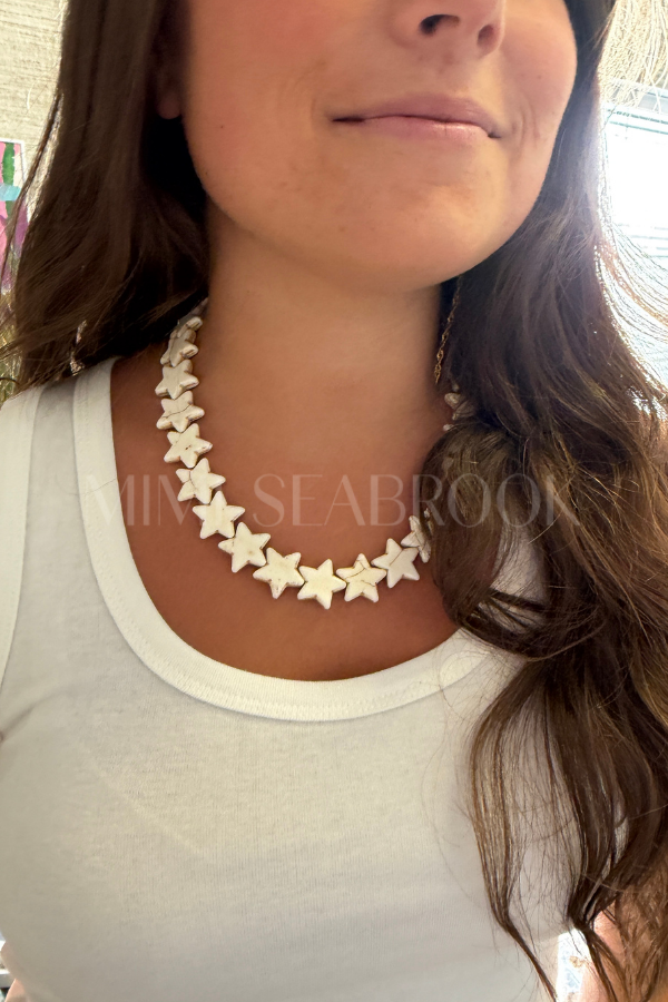 Marine Sea Star Necklace, coconut