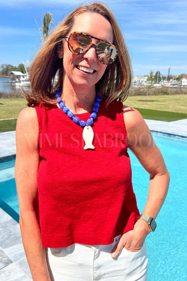 Mavis top, red